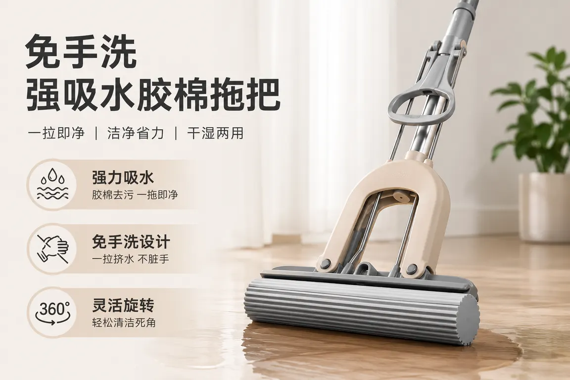 E-commerce Main Image Visual Director · Selling Point Main Image — Household Cleaning Tools Selling Point Main Image